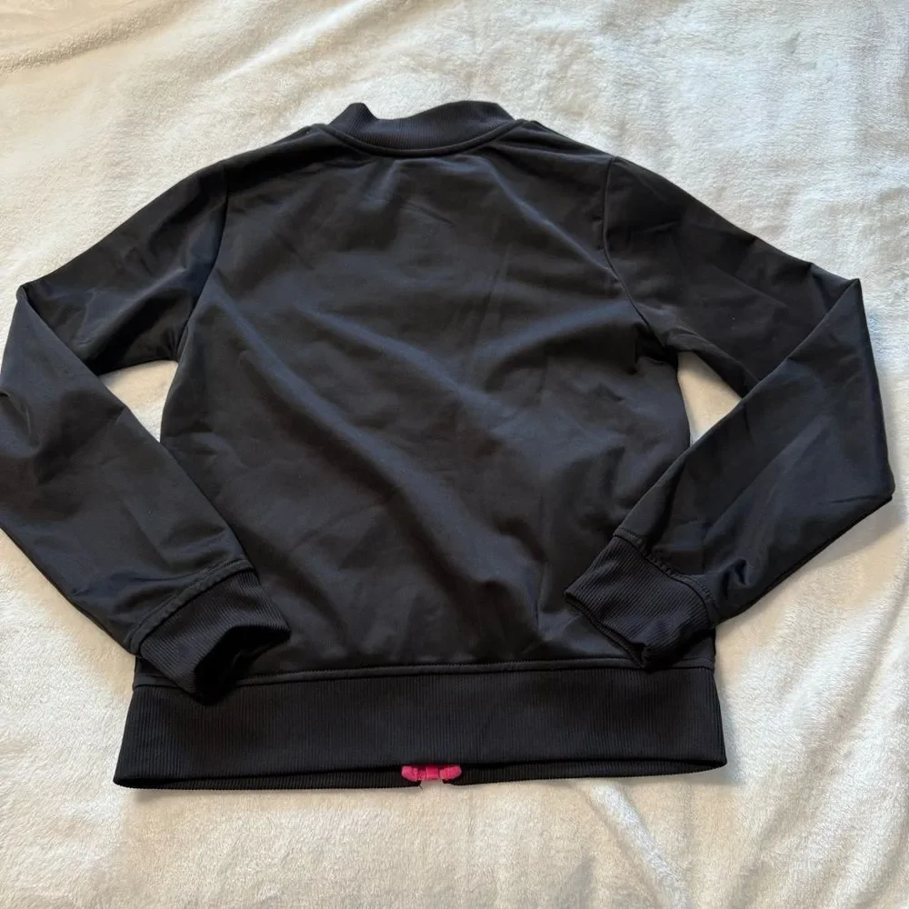 Fila sport Girls size M (10) black and pink full zip jacket